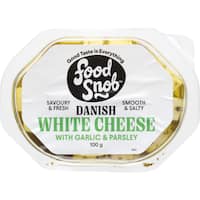 Food Snob Danish White Cheese With Garlic & Parsley