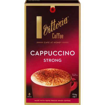 vittoria coffee sachets cappuccino strong