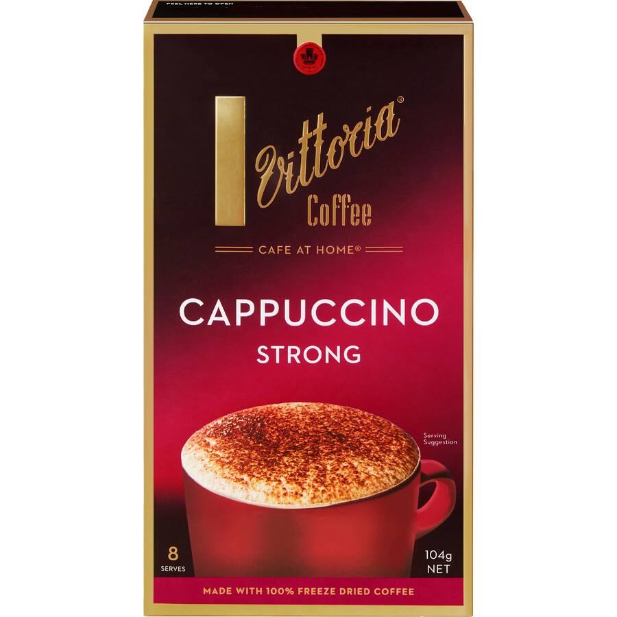 Vittoria Coffee Sachets Cappuccino Strong