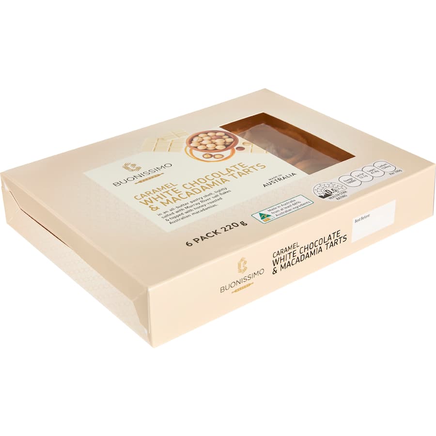 Buonissimo Macadamia Tart Caramelised White Chocolate