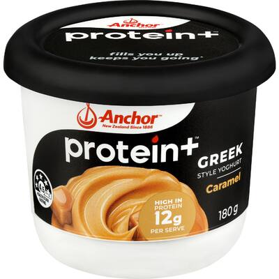 anchor yoghurt protein plus caramel tub