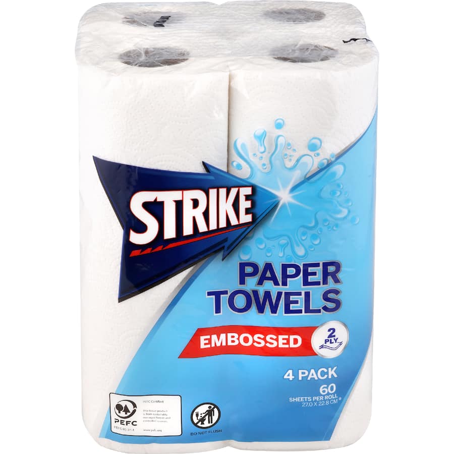 Strike Paper Towels 2 Ply White