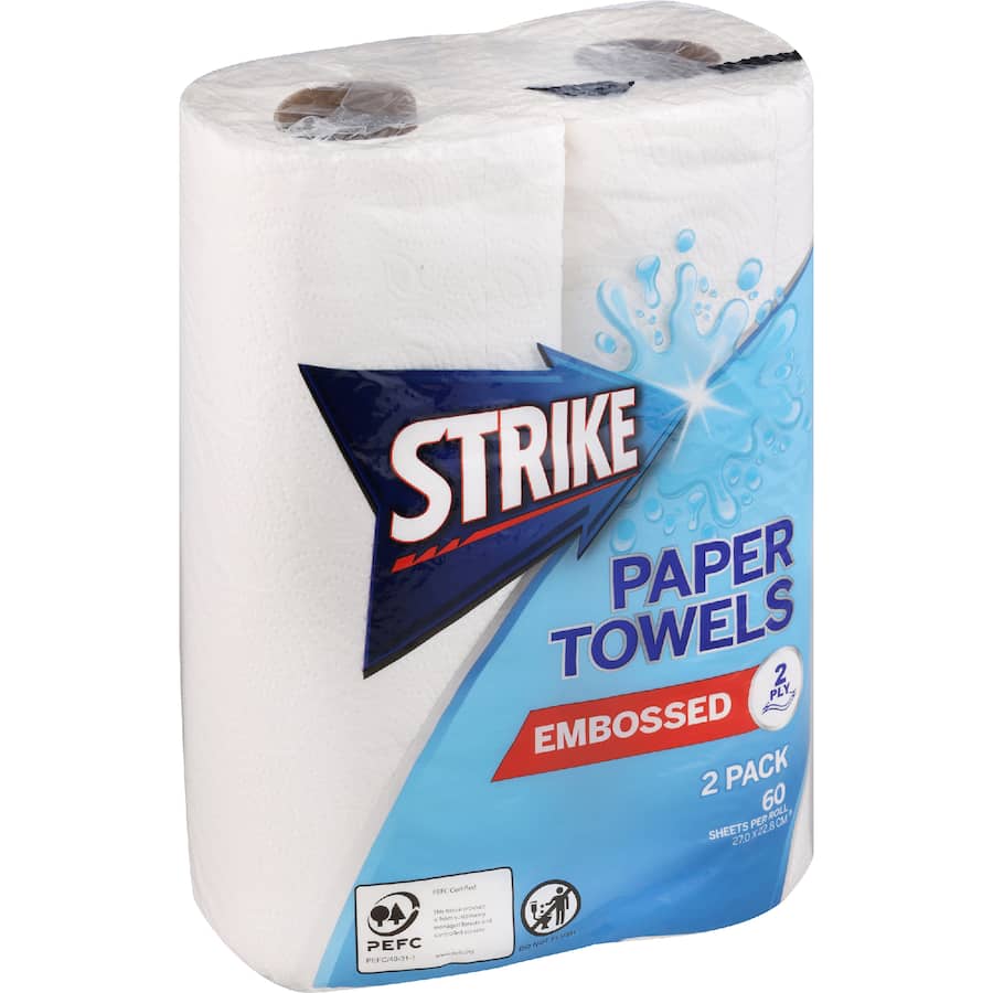 Strike Paper Towels 2 Ply White