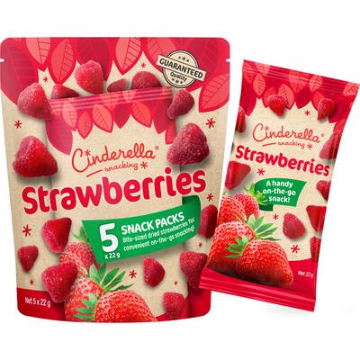 cinderella strawberries snack pack