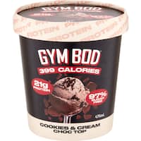 Gym Bod Frozen Dessert Cookies & Cream Choc Top