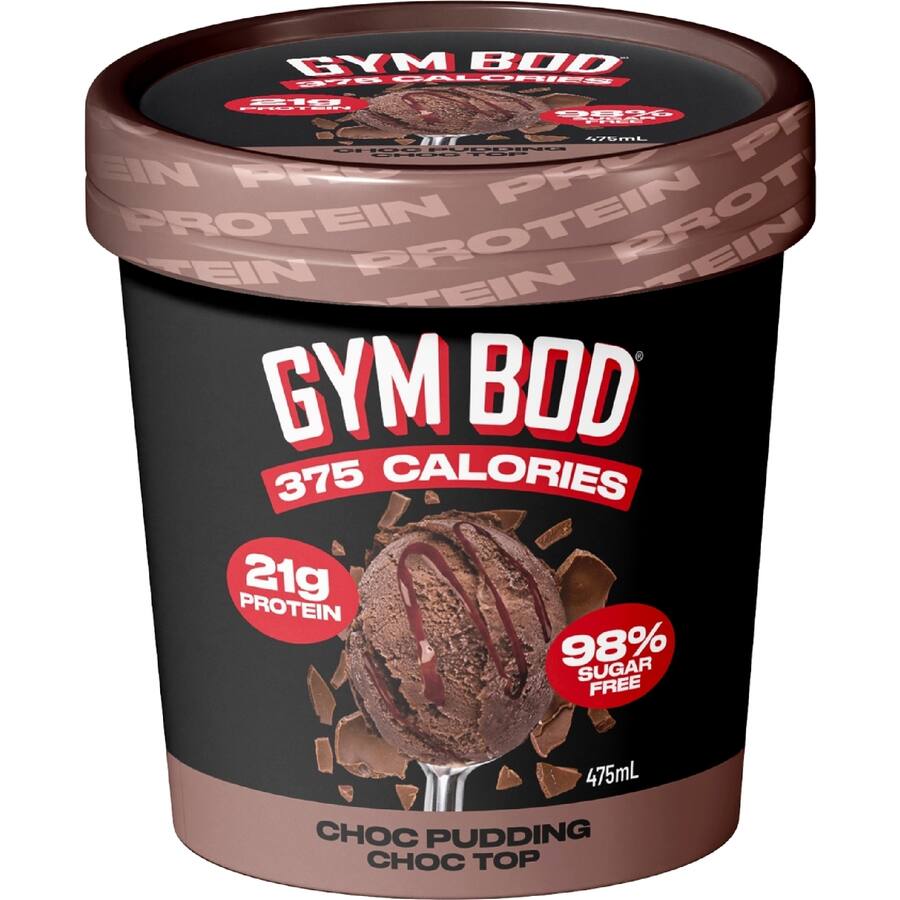 Gym Bod Frozen Dessert Christmas Pudding Choc Top