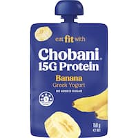 chobani fit high protein yoghurt banana pouch