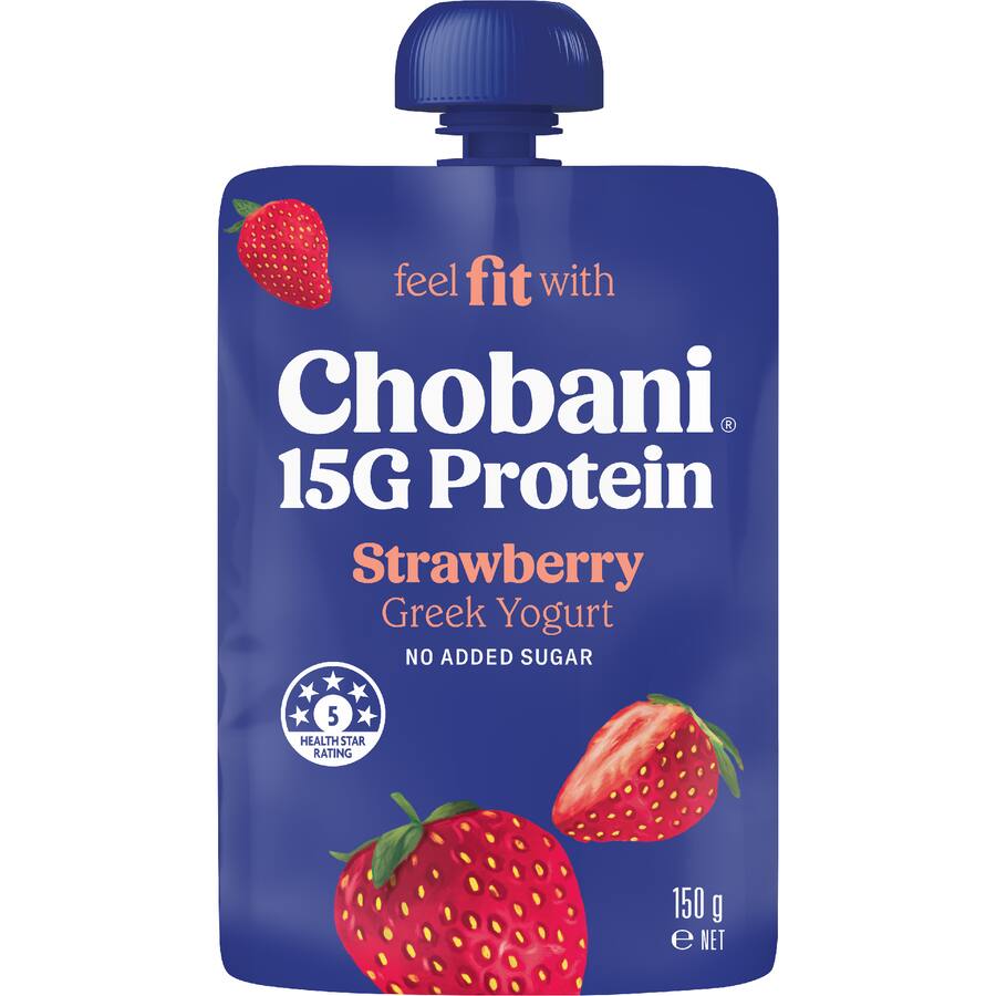 Chobani 15G High Protein Greek Yoghurt Strawberry Pouch