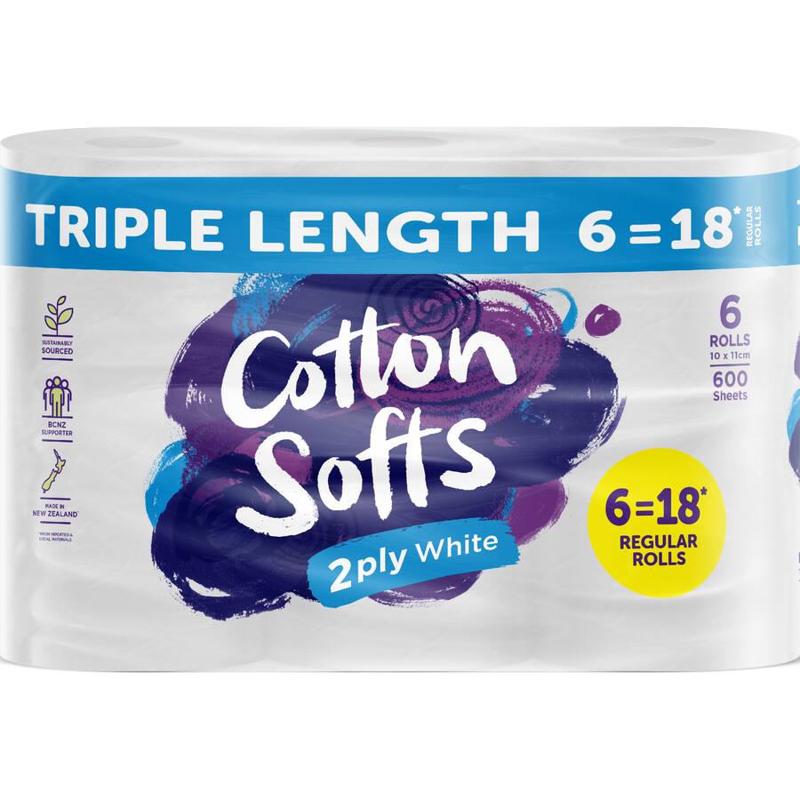 Cotton Softs Toilet Paper 2Ply Triple Length