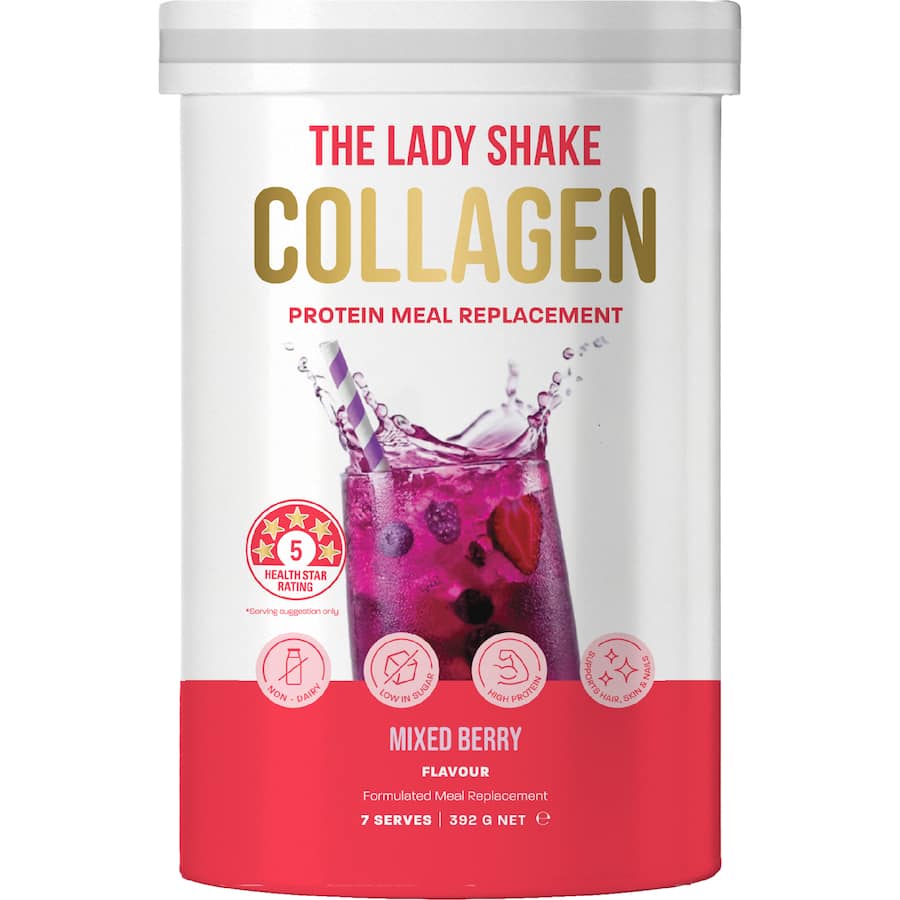 The Lady Shake Meal Replacement Collagen Protein Mixed Berry