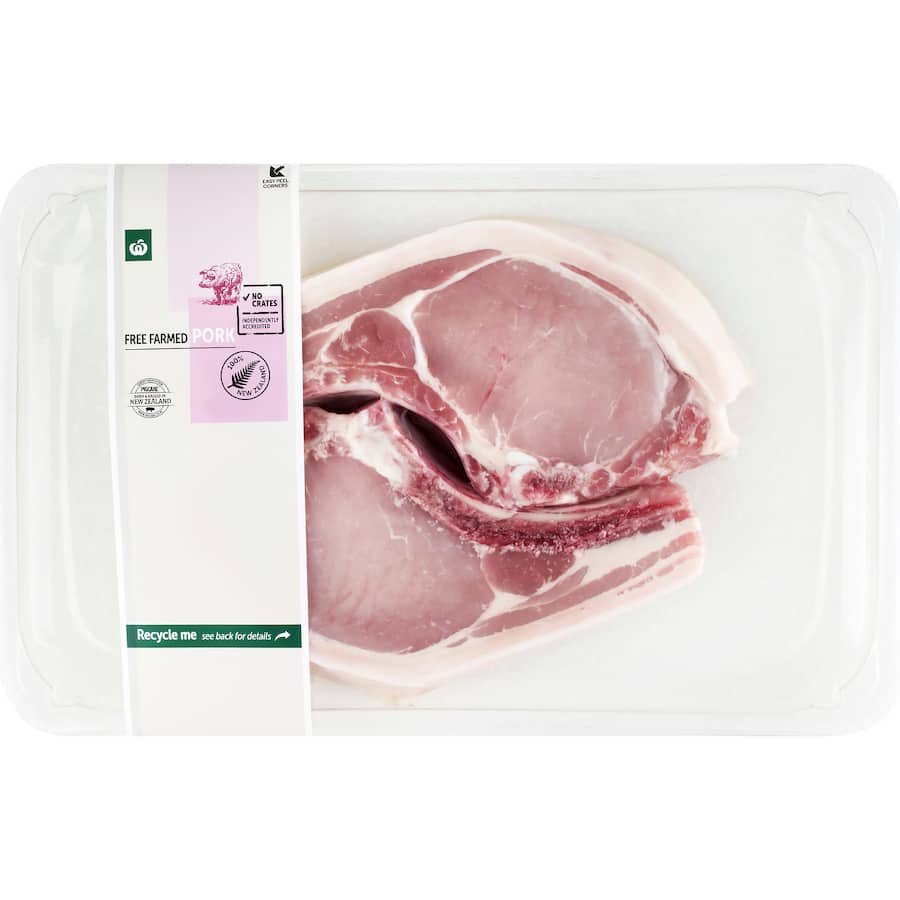 Woolworths Pork Free Farmed Loin Chops Small