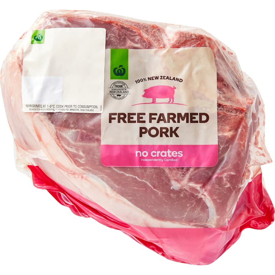 Woolworths Free-Farmed Bone In Pork Shoulder Roast Nz