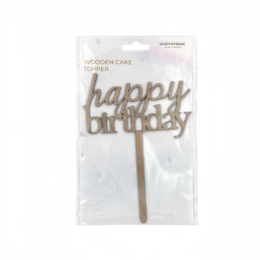 Whiz Pop Bang Cake Topper Wooden