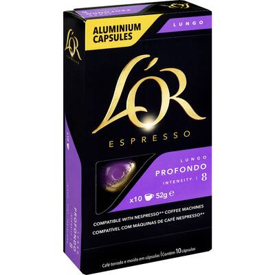 l'or coffee capsules lungo profondo intensity 8