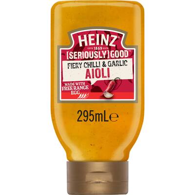 heinz seriously good mayonnaise spicy fiery chilli garlic aiol
