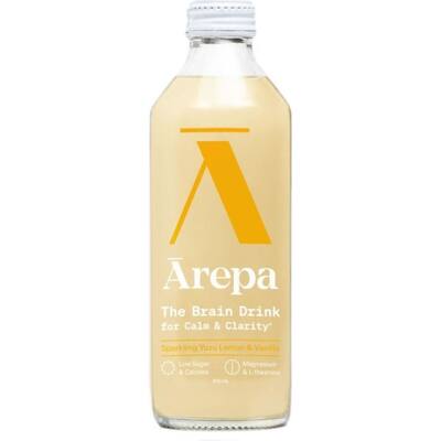 arepa the brain drink sparkling lemon yuzu & vanilla