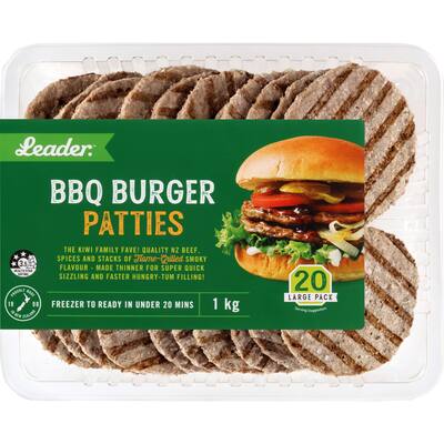 leader burger patties bbq