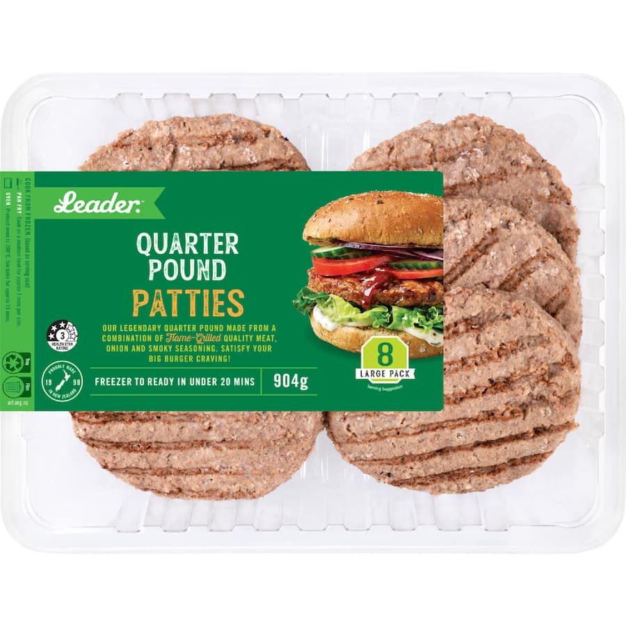 Leader Patties Quarter Pound