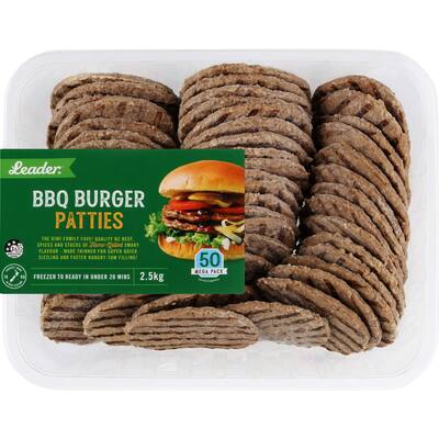 leader burger patties bbq