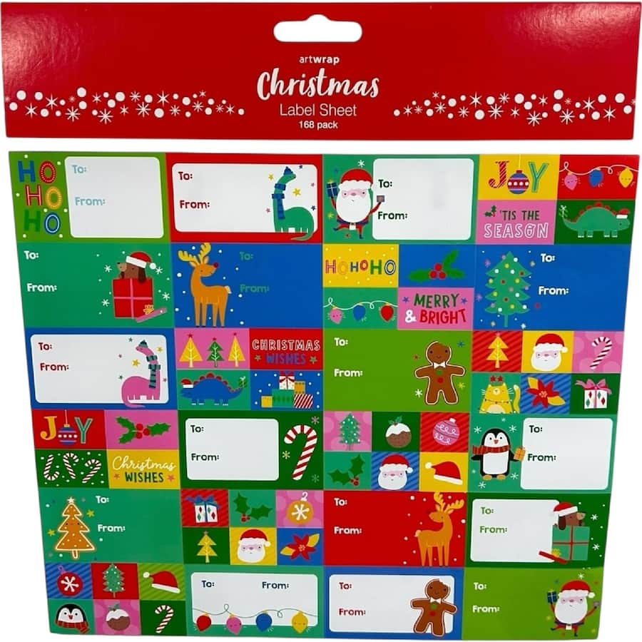 Artwrap Christmas Kids Label Sheet