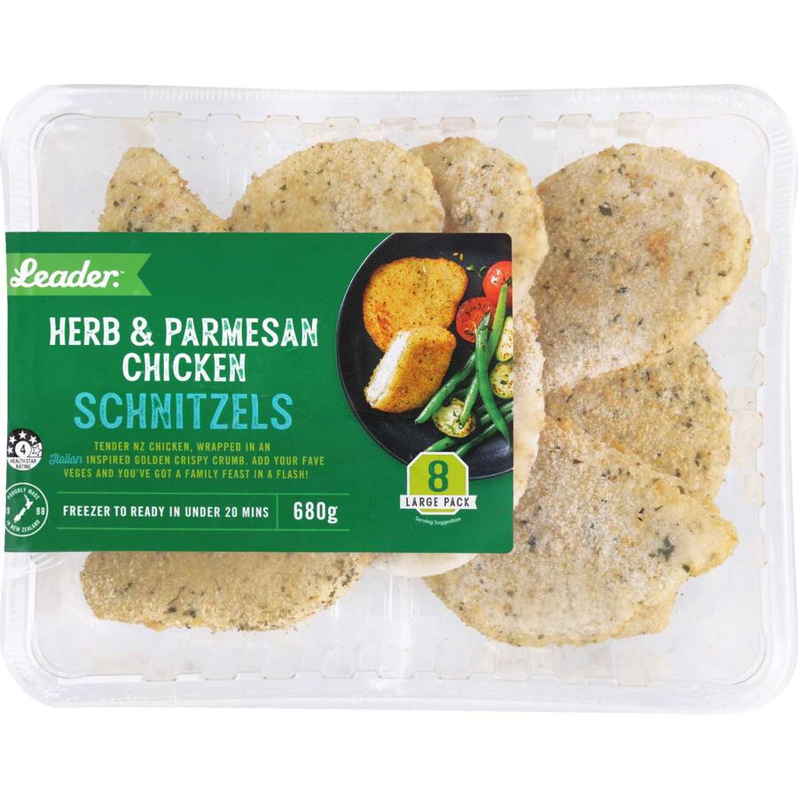 Leader Schnitzel Herb & Parmesan Chicken