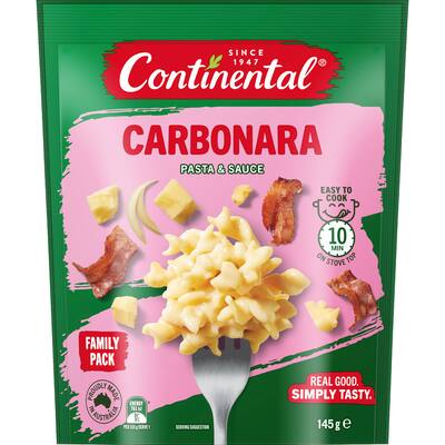continental pasta & sauce carbonara