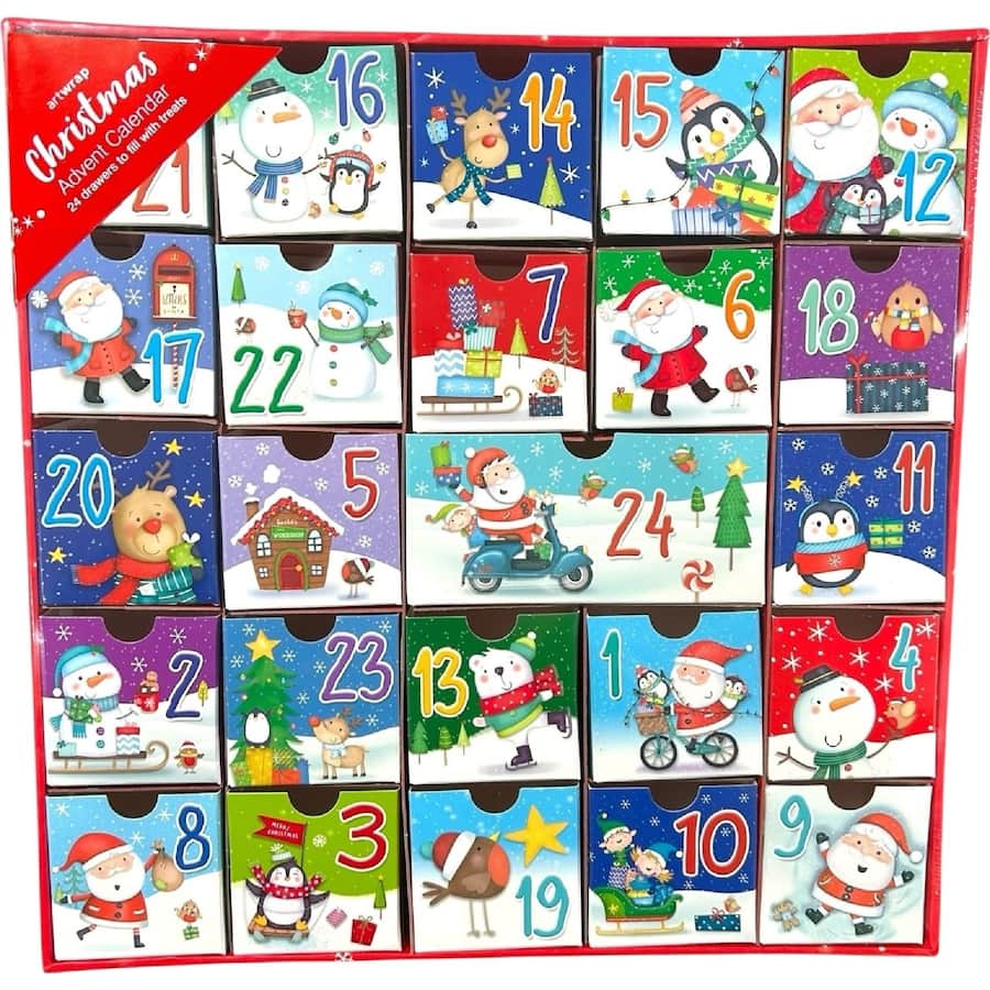 Artwrap Advent Calendar Christmas Advent Boxed