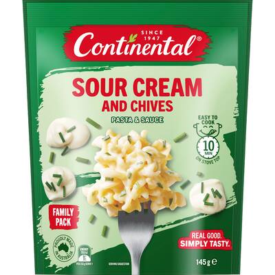 continental pasta & sauce sour cream & chives