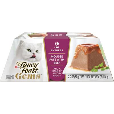fancy feast gems wet cat food mousse pate with beef