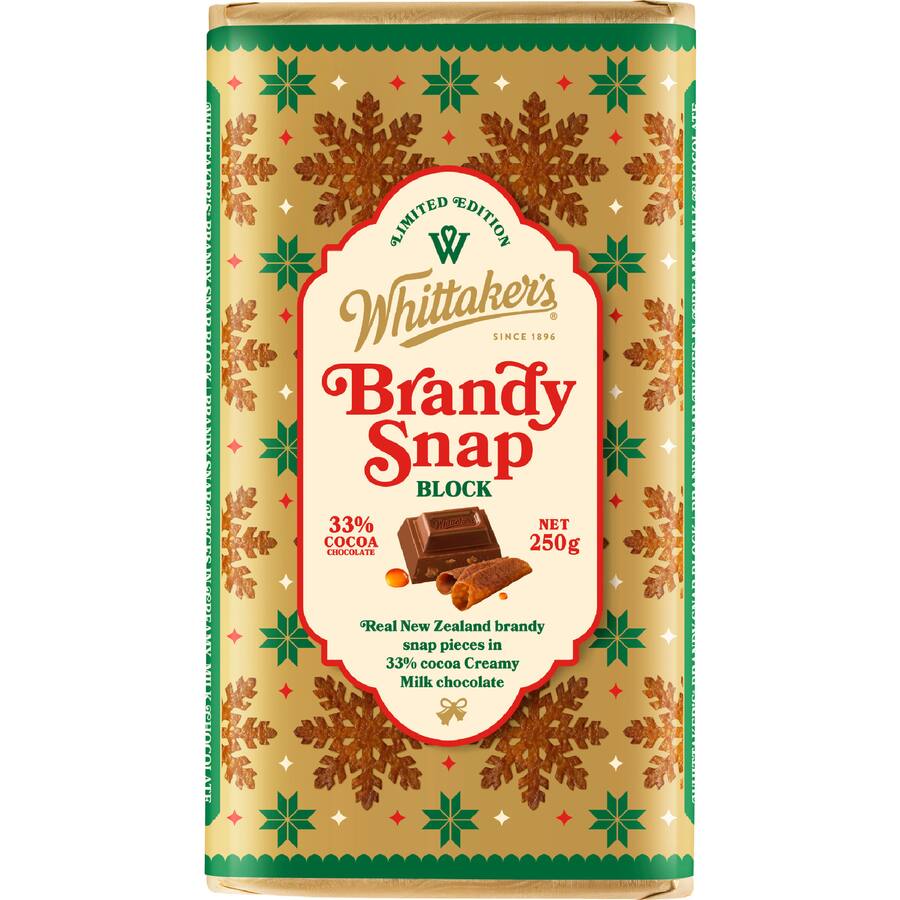 Whittakers Chocolate Block Brandy Snap