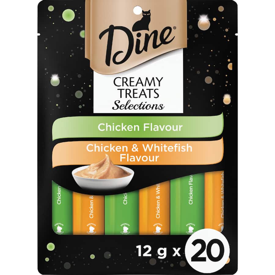Dine Creamy Treats Cat Treats Chicken Selection Sachets