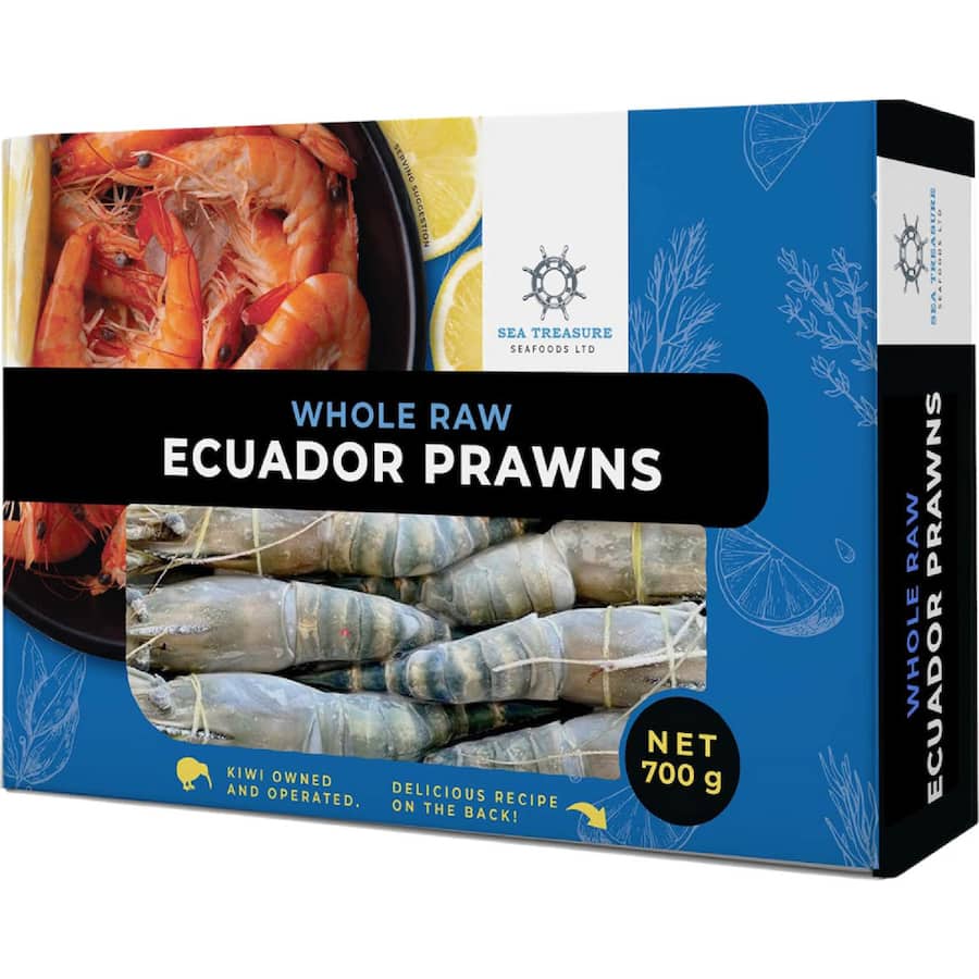 Sea Treasure Prawns Whole Raw Ecuador