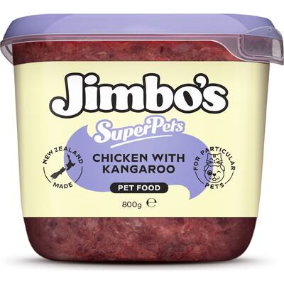 jimbo's superpets pet food chicken with kangaroo
