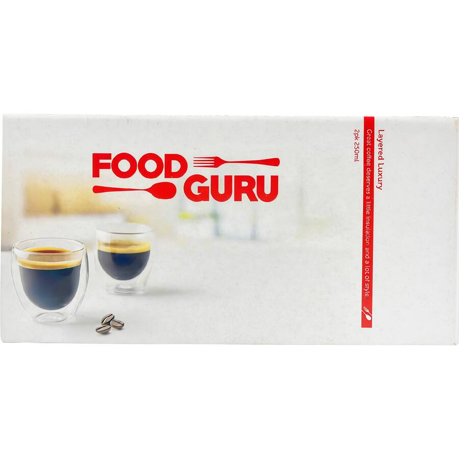 Food Guru Mugs Double Wall Latte