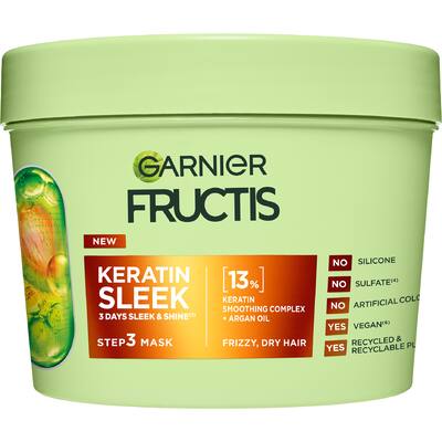 garnier fructis hair mask keratin sleek