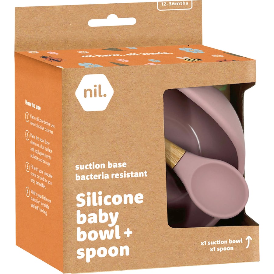 Nil. Baby Bowl & Spoon Silicone
