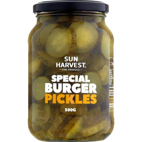 Sun Harvest Pickles Special Burger