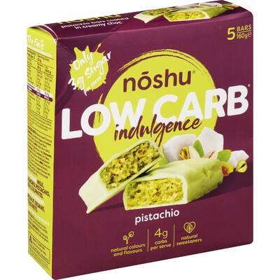 noshu low carb indulgence bars pistachio