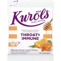 Kurols Throat & Immune Lozenges Manuka Honey & Orange
