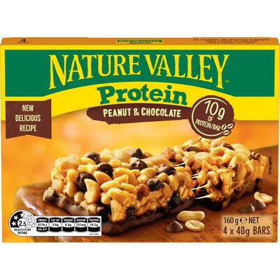 nature valley protein bars peanut & chocolate