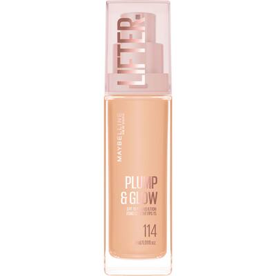 maybelline lifter plump & glow foundation 114
