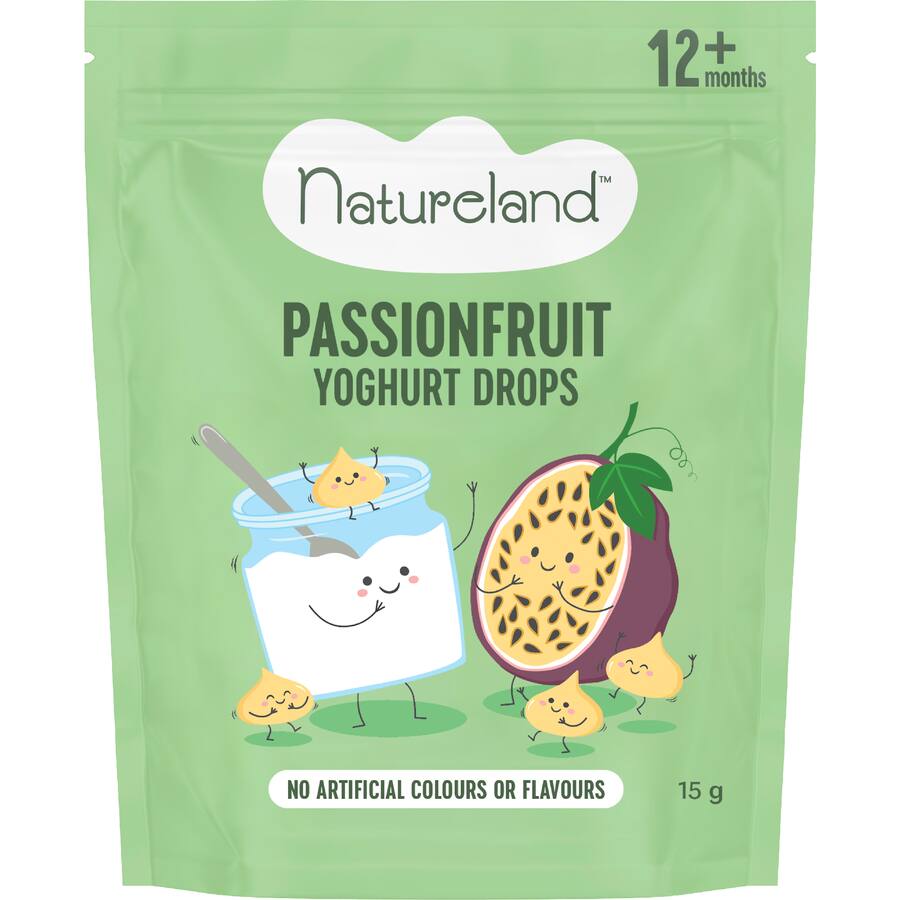 Natureland Baby Snacks Yoghurt Drops Passionfruit