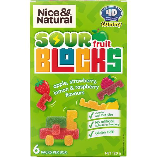 Nice & Natural Fruit Snacks Sour Fruit Blocks