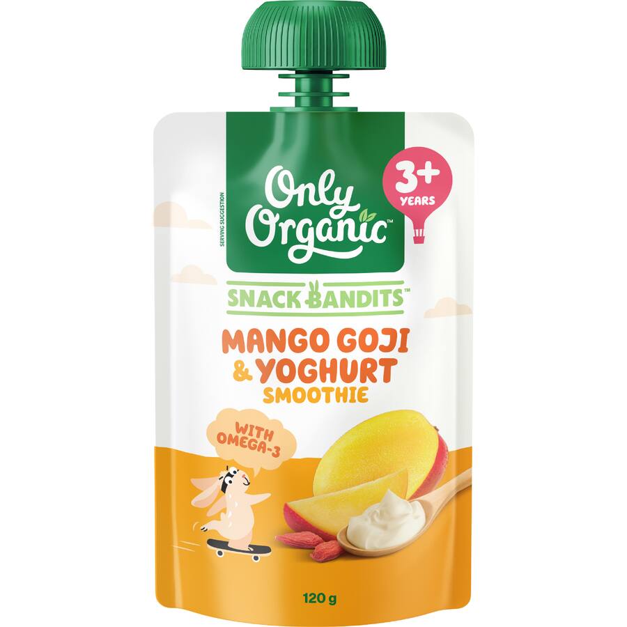 Only Organic Snack Bandits Yoghurt Smoothie Mango Goji