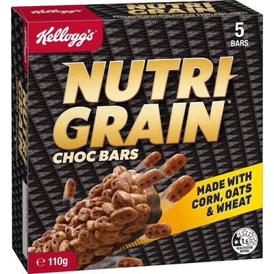 kelloggs cereal bars nutri grain chocolate malt