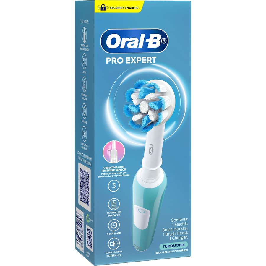 Oral B Pro Expert Electric Toothbrush Deep Clean Turquoise