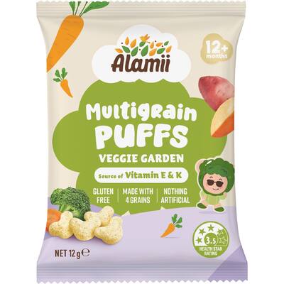 alamii multigrain puffs veggie garden
