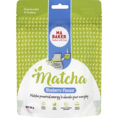 ma baker matcha powder blueberry