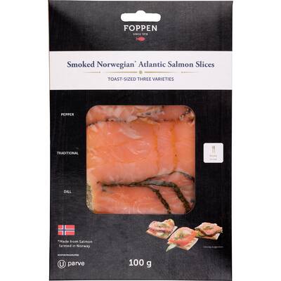 foppen salmon slices cold smoked toast
