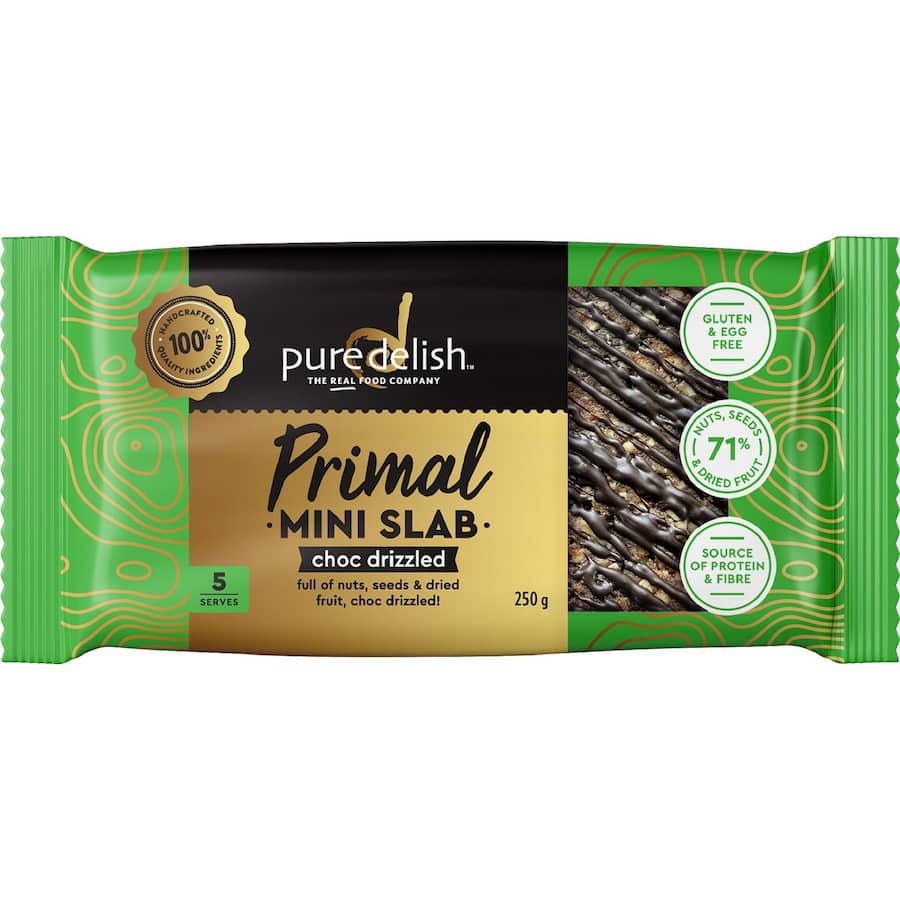 Pure Delish Primal Mini Slab Choc Drizzled